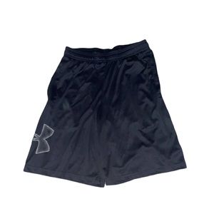 plain black UA shorts